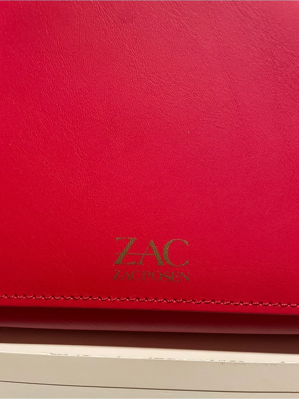 ZAC Zac Posen Eartha Top Handle Leather Crossbody Handbag in Bright Red